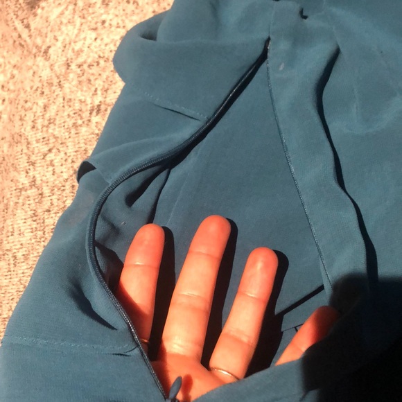 Turquoise Ruffled Top - Picture 4 of 4